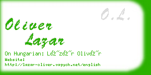 oliver lazar business card
